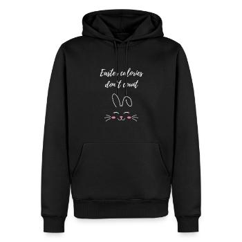 Lapin Pâques Dicton Cadeau - Sweat à capuche Premium bio Homme - noir - Devant - Nico (187cm)