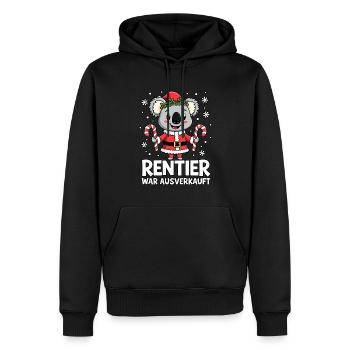 Koala - Rentier War Ausverkauft - Männer Premium Bio Hoodie - Schwarz - Vorne - Nico (187cm)