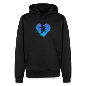 Ski Fahren Winter Wintersport Geschenk - Männer Premium Bio Hoodie - Schwarz - Vorne - Nico (187cm)