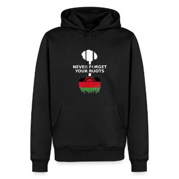 Malawi N’oubliez jamais vos racines - Sweat à capuche Premium bio Homme - noir - Devant - Nico (187cm)