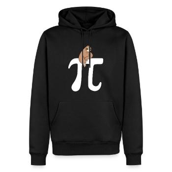 Math Sloth Pi - Men’s Premium Organic Hoodie - black - Front - Nico (187cm)