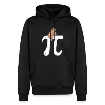 Math Sloth Pi - Men’s Premium Organic Hoodie - black - Front - Nico (187cm)
