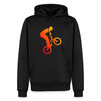 bmx fahrrad Damen bmx Radfahren Bike Herren - Männer Premium Bio Hoodie - Schwarz - Vorne - Nico (187cm)
