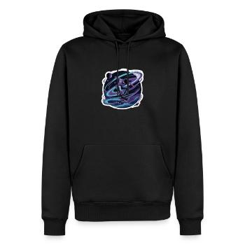 Live your dream - Men’s Premium Organic Hoodie - black - Front - Nico (187cm)