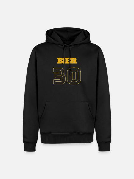 Bier Trikot - Männer Premium Bio Hoodie - Schwarz
