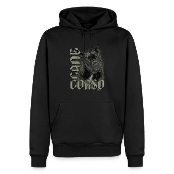 Propriétaire de chien Cane Corso - Sweat à capuche Premium bio Homme - noir - Devant - Nico (187cm)