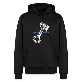 Déplacement au lieu de l’espace de vie Technicien en mécatronique automobile Tshirt - Sweat à capuche Premium bio Homme - noir - Devant - Nico (187cm)