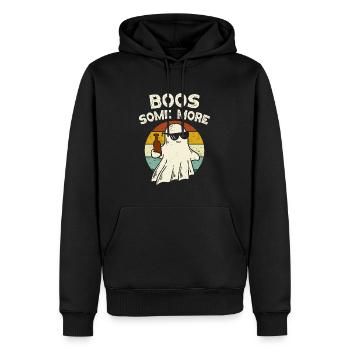 Halloween Boos Some More Ghost Beer - Men’s Premium Organic Hoodie - black - Front - Nico (187cm)