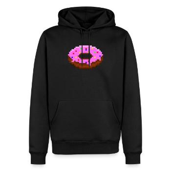Donut - Männer Premium Bio Hoodie - Schwarz - Vorne - Nico (187cm)
