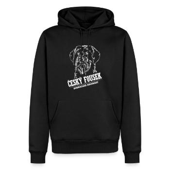 CESKY FOUSEK Bohemian Rauhbart Hound Wilsigns - Sweat à capuche Premium bio Homme - noir - Devant - Nico (187cm)
