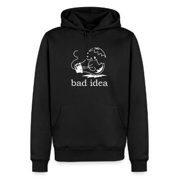 Light bulb bad idea - Men’s Premium Organic Hoodie - black - Front - Nico (187cm)