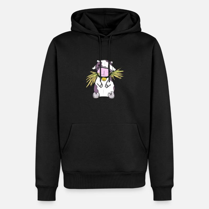Cow-Chew - Männer Premium Bio Hoodie - Schwarz
