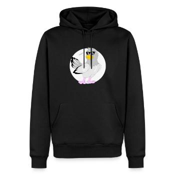 Pigeon à la mode - Sweat à capuche Premium bio Homme - noir - Devant - Nico (187cm)
