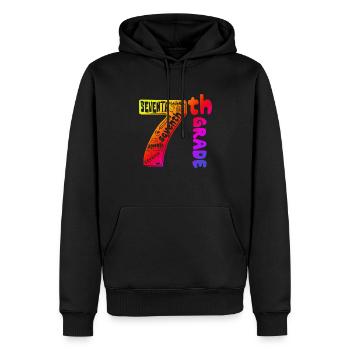 Seventh Grade 7 te Klasse Shirt - Männer Premium Bio Hoodie - Schwarz - Vorne - Nico (187cm)