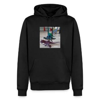 Dino musikanten - Männer Premium Bio Hoodie - Schwarz - Vorne - Nico (187cm)