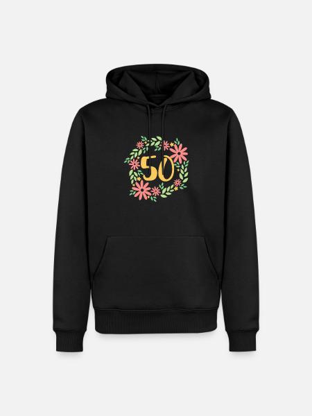 50th Birthday Gift - Men’s Premium Organic Hoodie - black