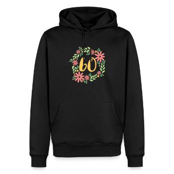 Cadeau du 60e anniversaire - Sweat à capuche Premium bio Homme - noir - Devant - Nico (187cm)