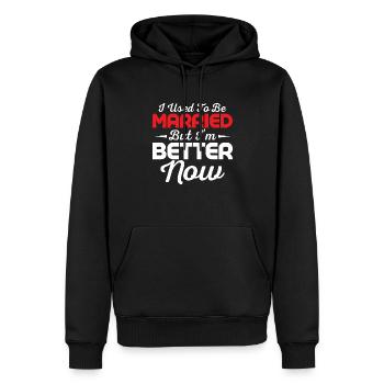 I Used To Be Married But I'm Better Now Divorcee - Männer Premium Bio Hoodie - Schwarz - Vorne - Nico (187cm)