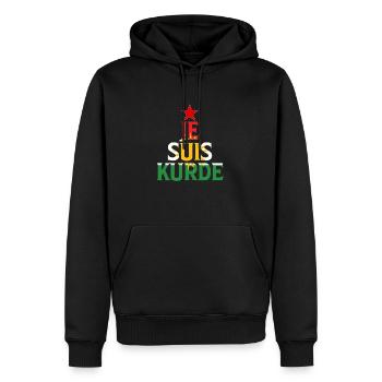 Je Suis Kurde 2023 - Männer Premium Bio Hoodie - Schwarz - Vorne - Nico (187cm)