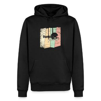 American Football Fan Shirt - Game Day Retro - Männer Premium Bio Hoodie - Schwarz - Vorne - Nico (187cm)