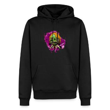 A Cute Zombie Violet Stevie - Men’s Premium Organic Hoodie - black - Front - Nico (187cm)