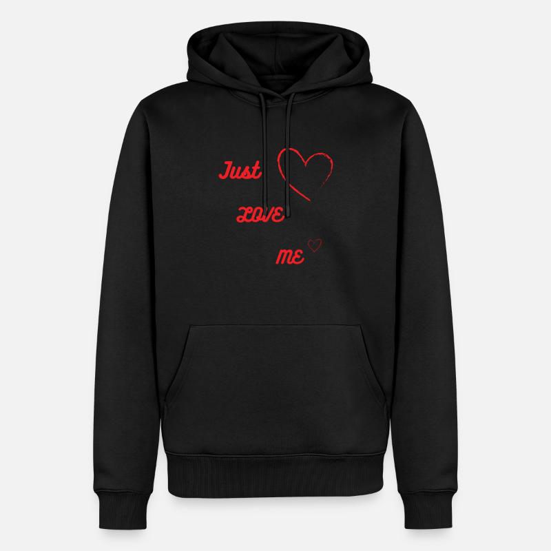 Liebe mich einfach - Männer Premium Bio Hoodie - Schwarz