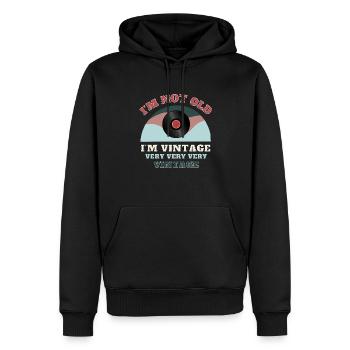 50. Geburtstag Ich bin nicht alt Ich bin Vintage - Männer Premium Bio Hoodie - Schwarz - Vorne - Nico (187cm)