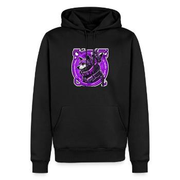 Roboterhund ist hinter dir her - Männer Premium Bio Hoodie - Schwarz - Vorne - Nico (187cm)