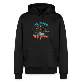 Space Stars Planets Telescope Astronomy - Sweat à capuche Premium bio Homme - noir - Devant - Nico (187cm)