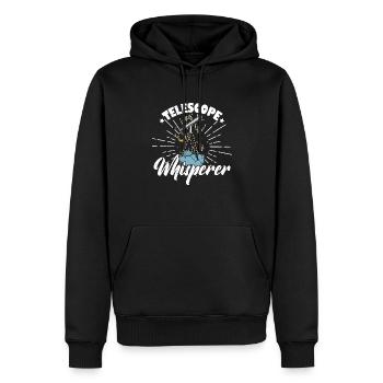Space Stars Planets Telescope Astronomy - Sweat à capuche Premium bio Homme - noir - Devant - Nico (187cm)