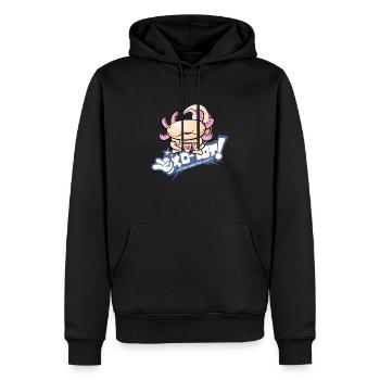XO-LOT accro au café - Sweat à capuche Premium bio Homme - noir - Devant - Nico (187cm)