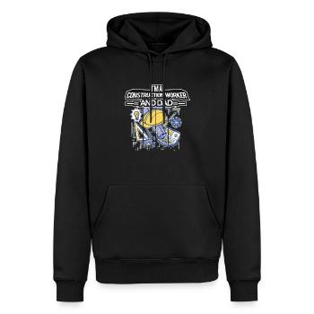 I'm A Construction Worker And Dad - Männer Premium Bio Hoodie - Schwarz - Vorne - Nico (187cm)