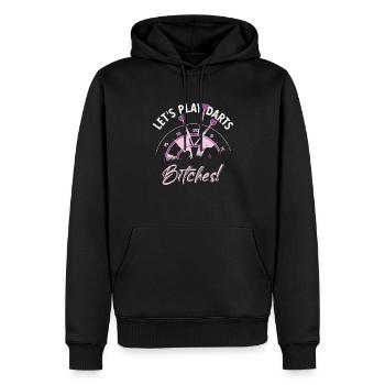 Dart Darts Vintage Dartpfeile - Männer Premium Bio Hoodie - Schwarz - Vorne - Nico (187cm)