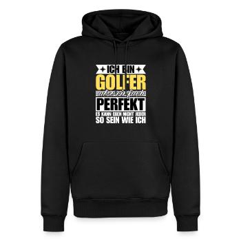 Perfekter Golfer - Männer Premium Bio Hoodie - Schwarz - Vorne - Nico (187cm)