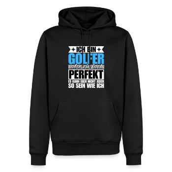 Perfekter Golfer - Männer Premium Bio Hoodie - Schwarz - Vorne - Nico (187cm)