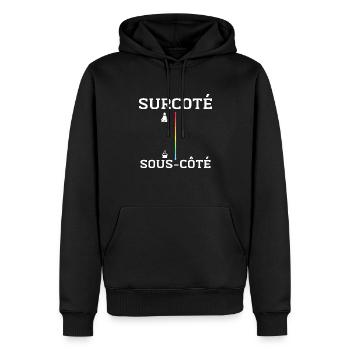 Caféine vs. Méditation - Sweat à capuche Premium bio Homme - noir - Devant - Nico (187cm)