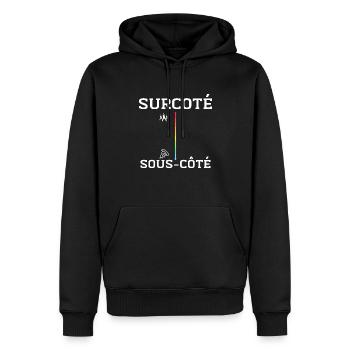 Fitness vs Fitness Pizza - Sweat à capuche Premium bio Homme - noir - Devant - Nico (187cm)