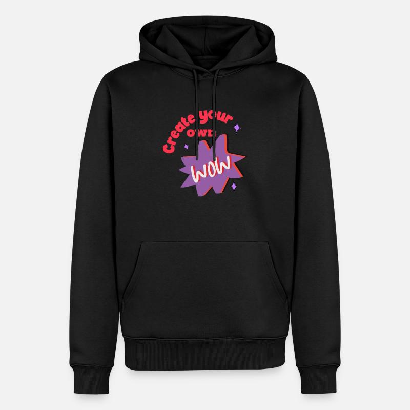 Créez votre propre WOW - Sweat à capuche Premium bio Homme - noir