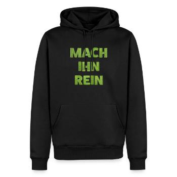 Rasen für Fußball oder Golf - Männer Premium Bio Hoodie - Schwarz - Vorne - Nico (187cm)