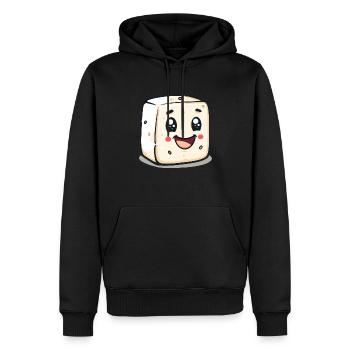 Süßer Marshmallow Comic - Männer Premium Bio Hoodie - Schwarz - Vorne - Nico (187cm)