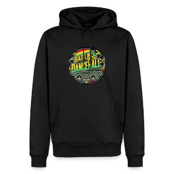 Bad like 90s Dancehall - Men’s Premium Organic Hoodie - black - Front - Nico (187cm)