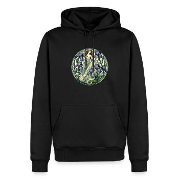 Déesse de l’Iris - Sweat à capuche Premium bio Homme - noir - Devant - Nico (187cm)