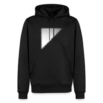 Conception de bitmap triangulaire - Sweat à capuche Premium bio Homme - noir - Devant - Nico (187cm)