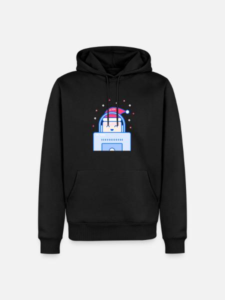 Feriengamer - Männer Premium Bio Hoodie - Schwarz