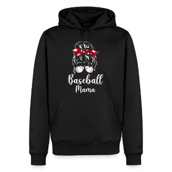 Baseball Mama - Männer Premium Bio Hoodie - Schwarz - Vorne - Nico (187cm)