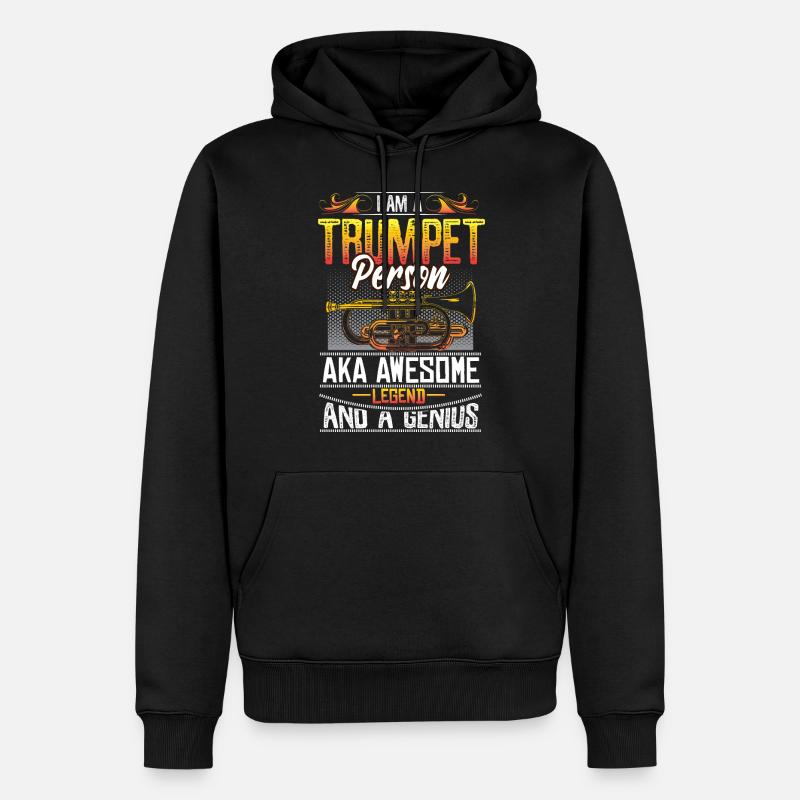Concert d’instruments de trompette - Sweat à capuche Premium bio Homme - noir