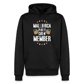Mallorca Party Crew - Männer Premium Bio Hoodie - Schwarz - Vorne - Nico (187cm)
