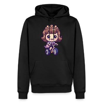 Fille De Bicyclette Mignonne - Sweat à capuche Premium bio Homme - noir - Devant - Nico (187cm)