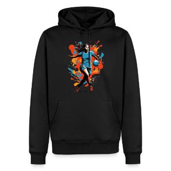 Handballerin Ikonischer Style & Streetwear - Männer Premium Bio Hoodie - Schwarz - Vorne - Nico (187cm)