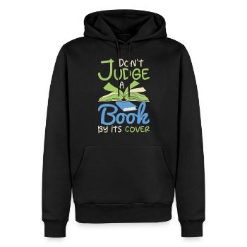 Buch Bücher Bibliothek Literatur Lesen Read Books - Männer Premium Bio Hoodie - Schwarz - Vorne - Nico (187cm)